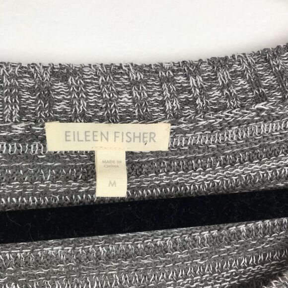 Eileen Fisher gray linen sweater Women’s Size M - Picture 2 of 4